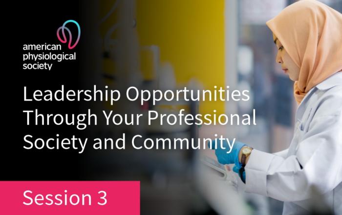 Next-generation Scientist: Leadership opportunities through your professional society and community